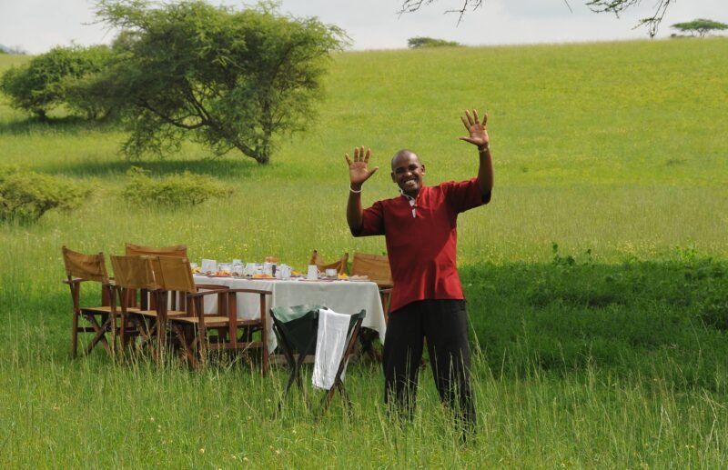 Bush breakfast at Ol Donyo Lodge in Kenya