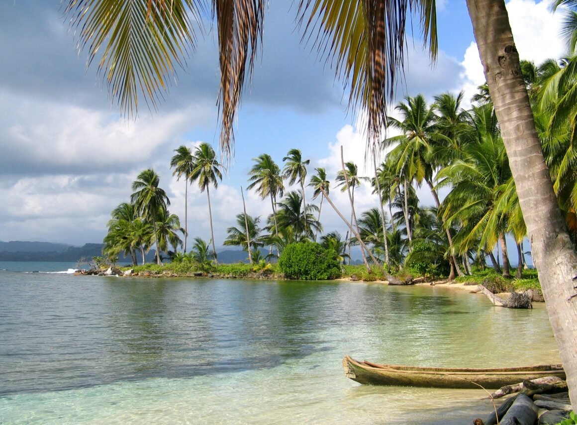 Beautiful beach view of San Blas in Panama
