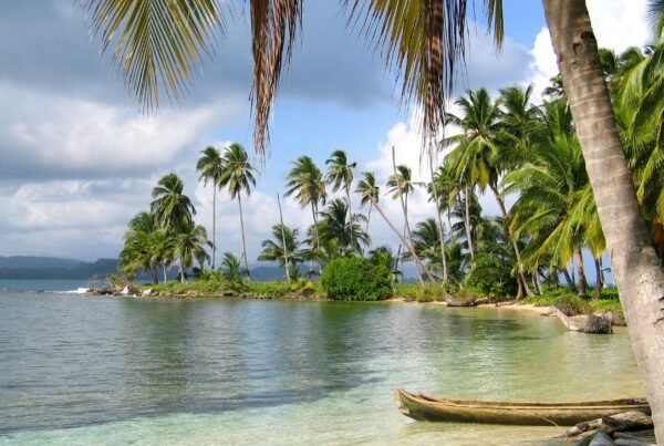 Beautiful beach view of San Blas in Panama
